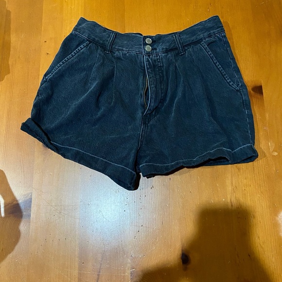 Super cute black denim Shorts 501 style y2k relaxed fit bottoms retro indie vibe - Picture 12 of 12